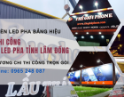 Thi công đèn led pha bảng hiệu