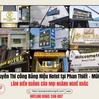 Chuyên thi công bảng hiệu Hotel tại Mũi né , Phan Thiết tỉnh Lâm Đồng