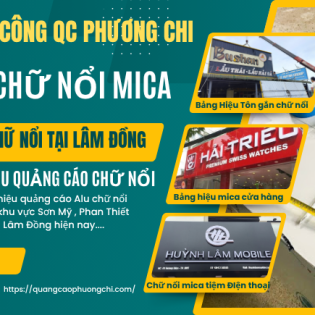Gia công lắp đặt chữ nổi quảng cáo tại tỉnh Lâm Đồng
