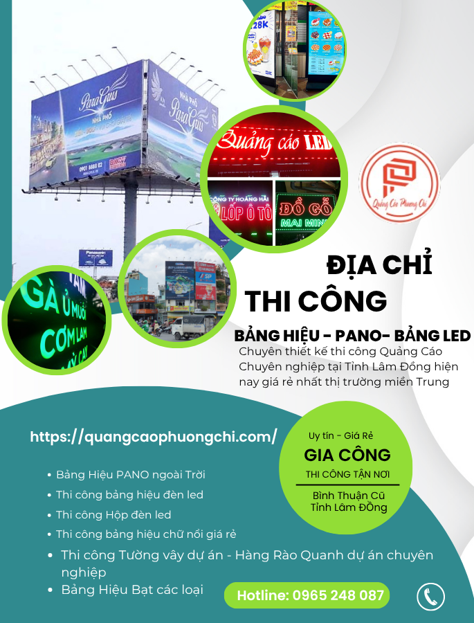 Địa chỉ thi công quảng cáo giá rẻ tại tỉnh Bình Thuận cũ