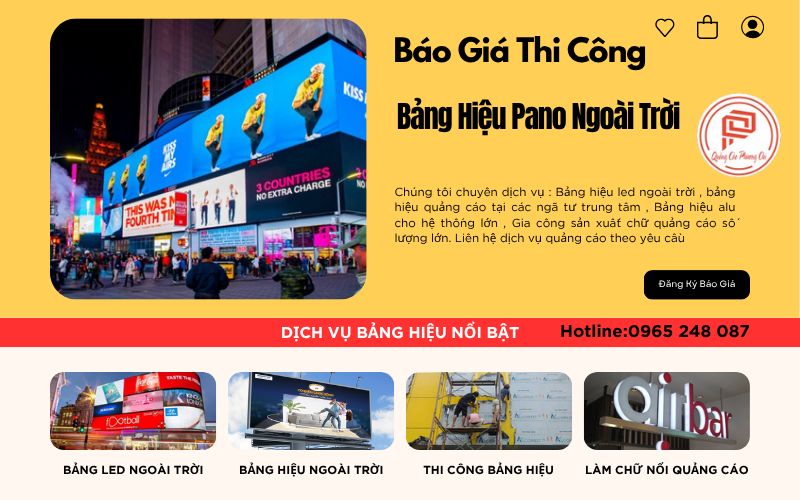 Báo giá thi công pano quảng cáo tại tỉnh Lâm Đồng