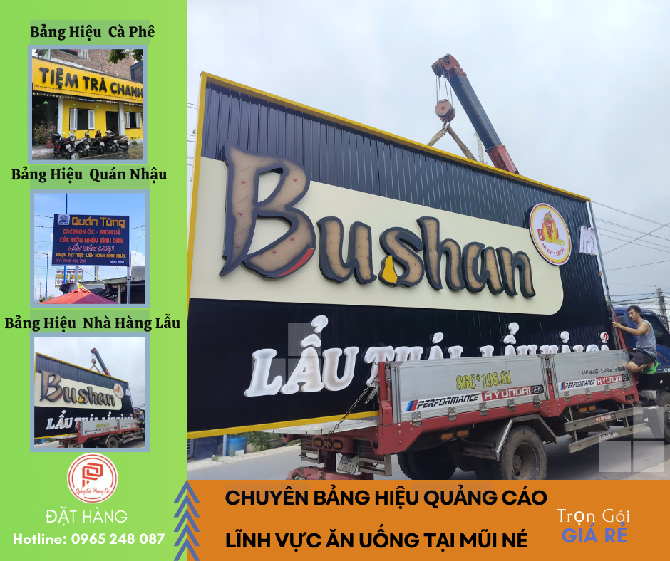 chuyên làm bảng hiệu ăn uống tại mũi né