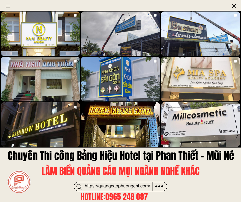 Chuyên bảng hiệu hotel tại phan thiết , Mũi Né