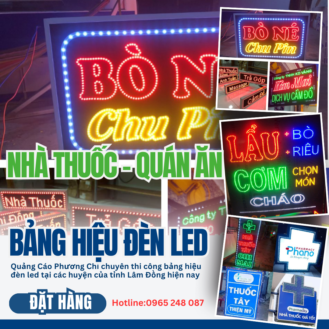 Chuyên thi công quảng cáo đèn led hộp đèn gần đây