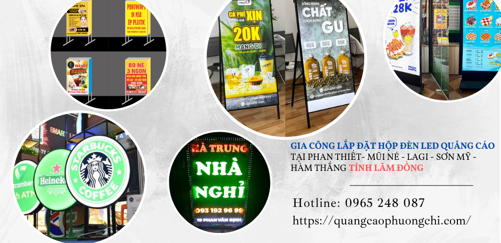 Gia công lắp đặt bảng hiệu hộp đèn tình lâm đồng
