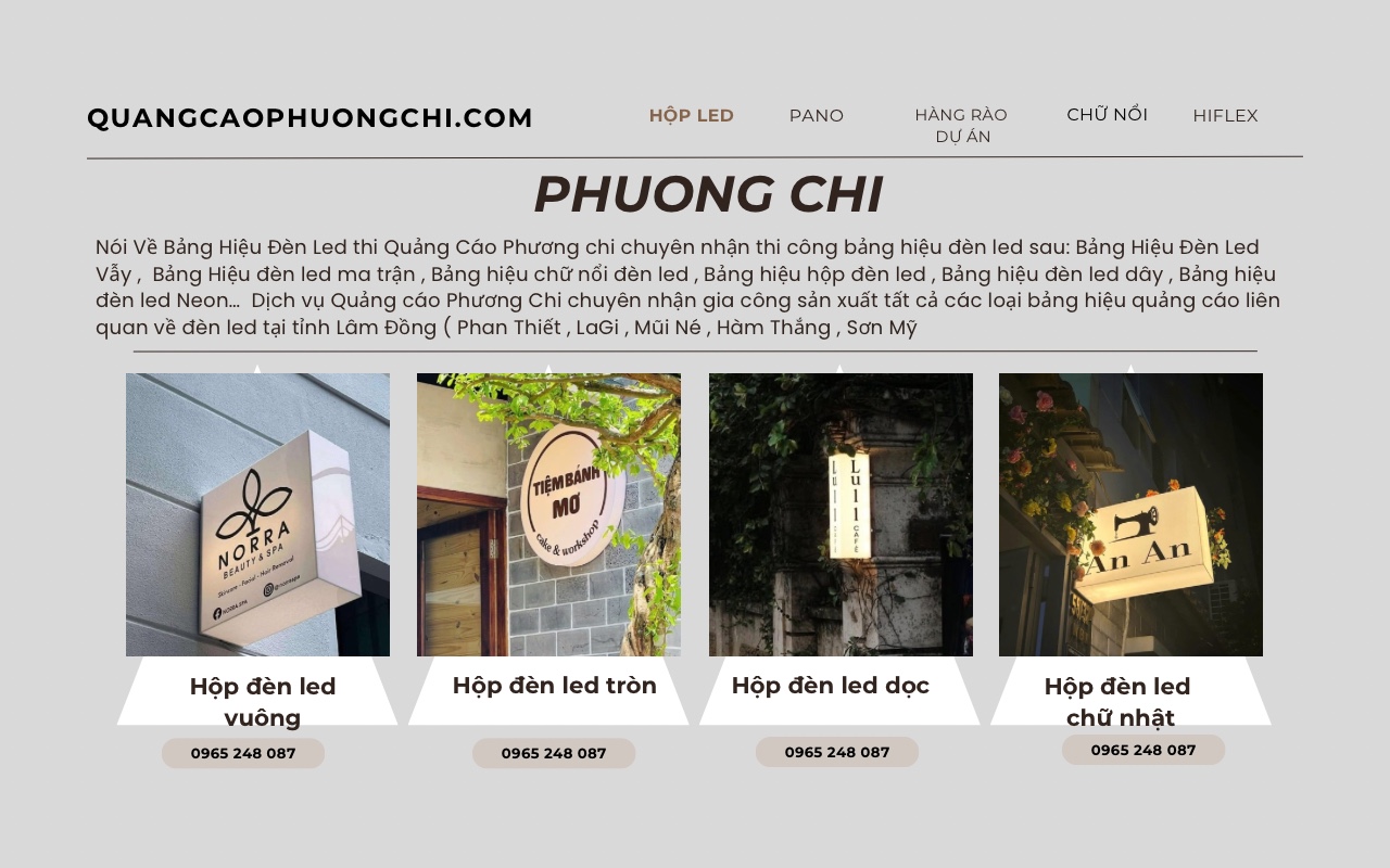 Thi công bảng hiệu mica đèn led