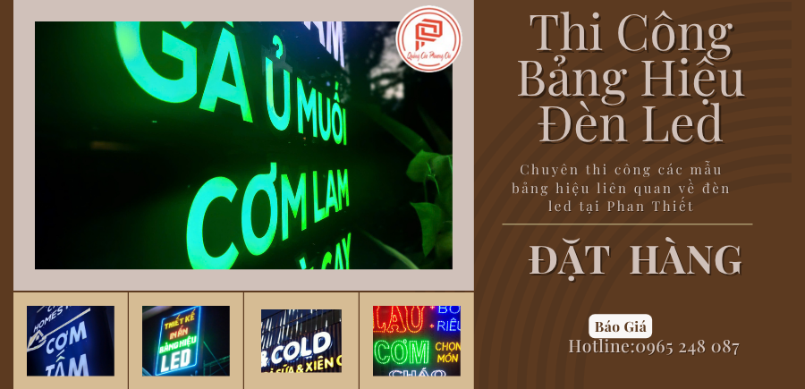 Thi công lắp đặt bảng hiệu đèn led tại phan thiết