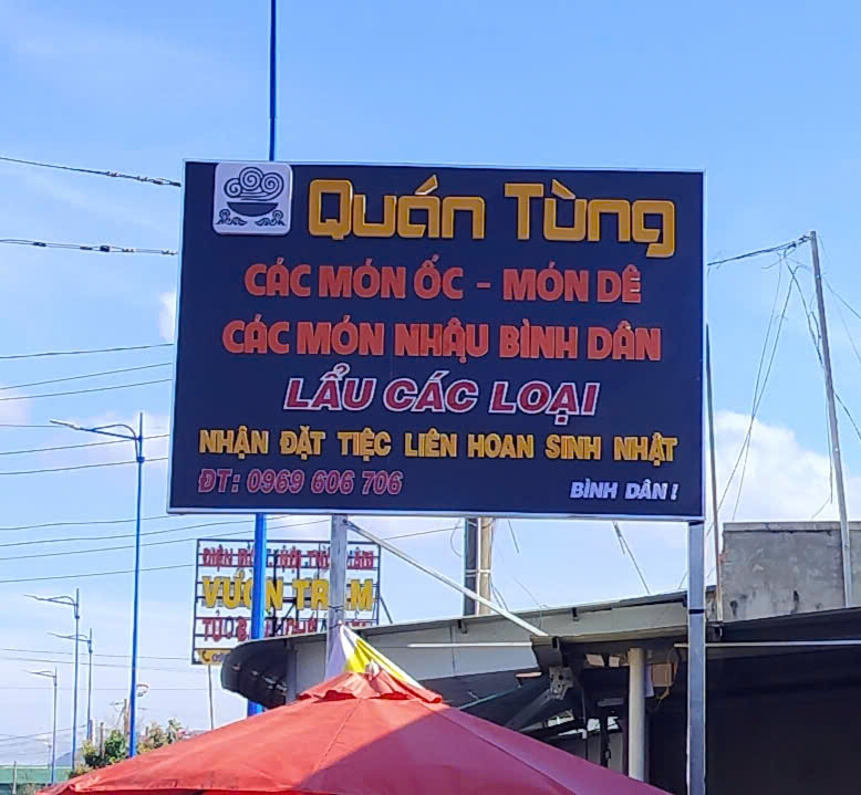 Làm bảng hiệu quảng cáo quán ốc , quán nhậu LaGi Bình Thuận
