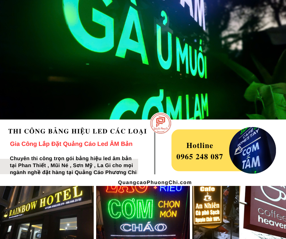 thi công bảng hiệu đèn led tại Phan Thiết