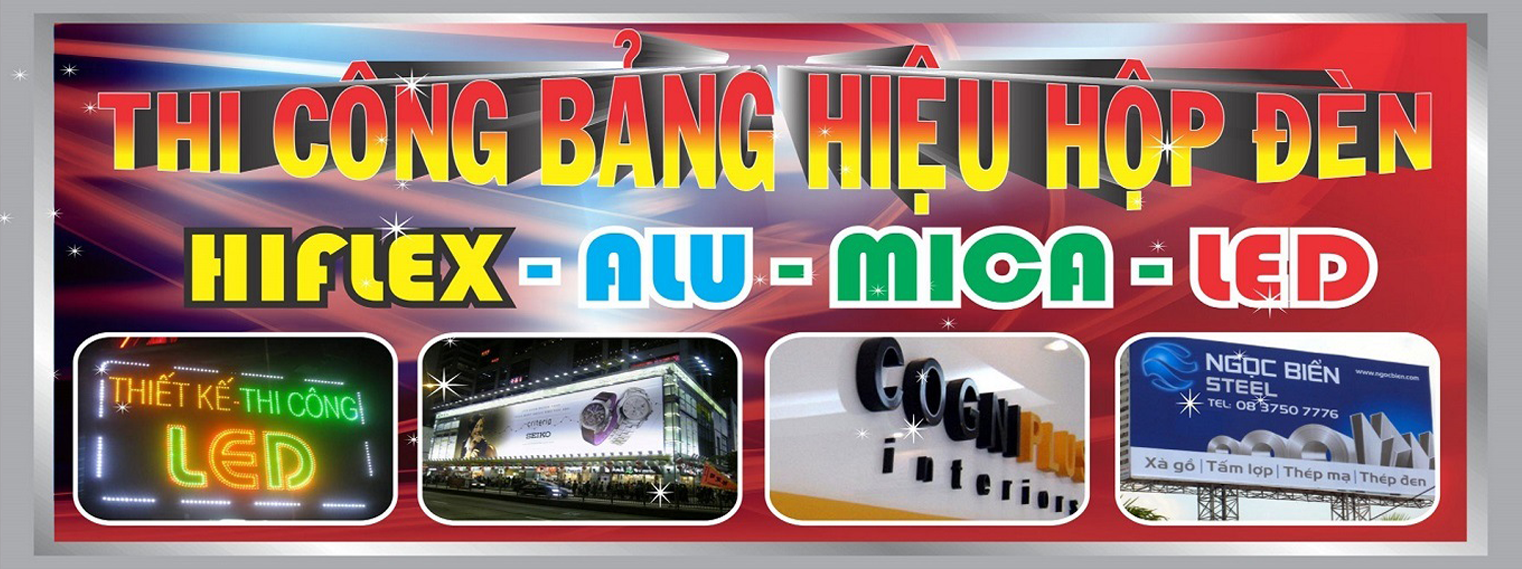 thi công bảng hiệu hộp đèn tại Lâm Đồng
