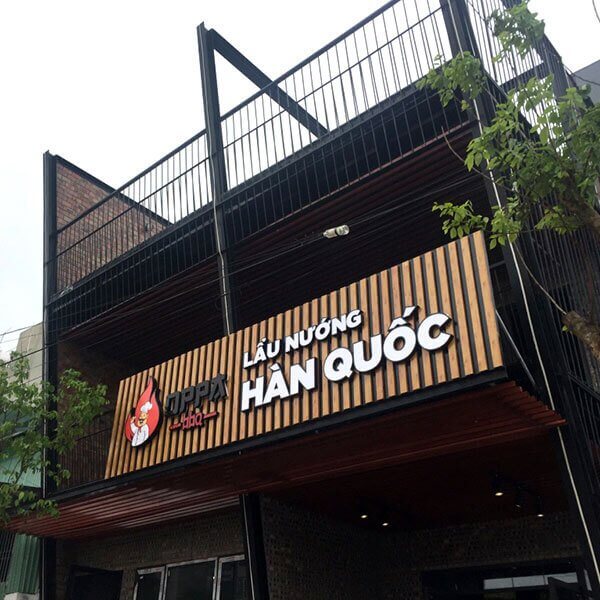 thi công bảng hiệu nhà hàng hàn quốc tại phan thiết